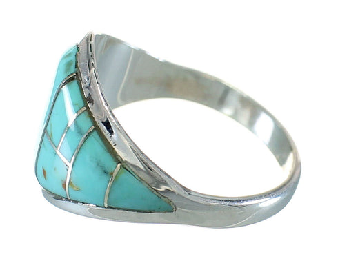 Turquoise Silver Ring Size 5-1/4 AX87965